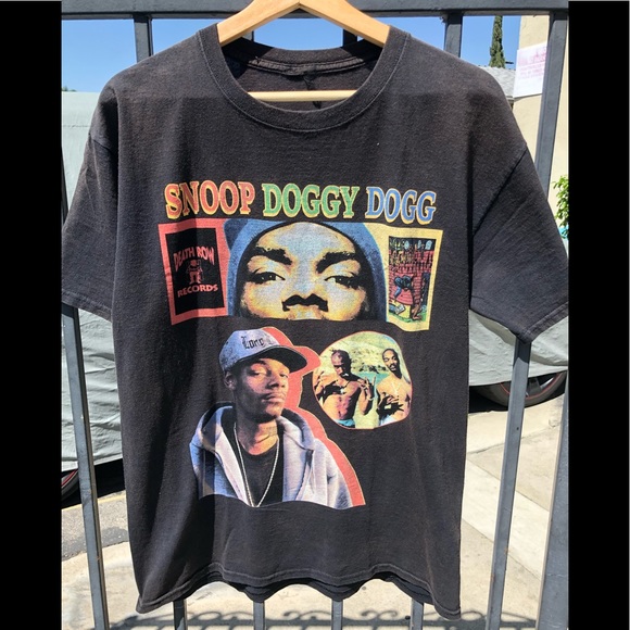 Tops - 90s vintage Snoop doggy dog faded bootleg t-shirt